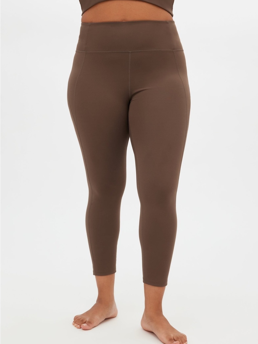 Girlfriend Collective 7/8 Leggings Medium Taupe Brown Cafe